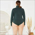 Turtleneck Long-sleeve Plus-size Bodysuits
