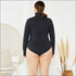 Turtleneck Long-sleeve Plus-size Bodysuits