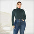 Turtleneck Long-sleeve Plus-size Bodysuits