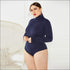 Turtleneck Long-sleeve Plus-size Bodysuits