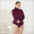Turtleneck Long-sleeve Plus-size Bodysuits