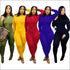 Turtleneck Long-sleeve Tight Jumpsuits