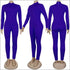 Turtleneck Long-sleeve Tight Jumpsuits