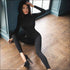 Turtleneck Long-sleeve Tight Jumpsuits