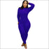 Turtleneck Long-sleeve Tight Jumpsuits