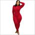 Turtleneck Long-sleeve Tight Jumpsuits