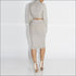 Turtleneck Long Sleeve Top And High-waisted Bodycon Skirt Plush Two Pieces Sets
