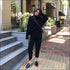 Turtleneck Long Sleeve Top And Pants Casual Knitted Two Pieces Sets