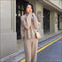Turtleneck Long Sleeve Top And Pants Casual Knitted Two Pieces Sets