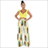 Two-piece Set Frilled V Neck Crop Top Casual Wide-leg Pants Set