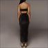 Two-piece Sexy Women Cropped Camis Tight Midi Skirt Set