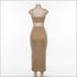 Two-piece Sexy Women Cropped Camis Tight Midi Skirt Set