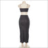 Two-piece Sexy Women Cropped Camis Tight Midi Skirt Set