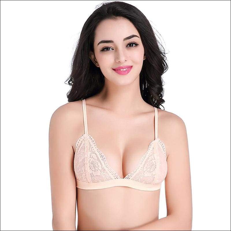 Ultra-Thin Breathable Adjustable Lace Rimless Underwear Bra 