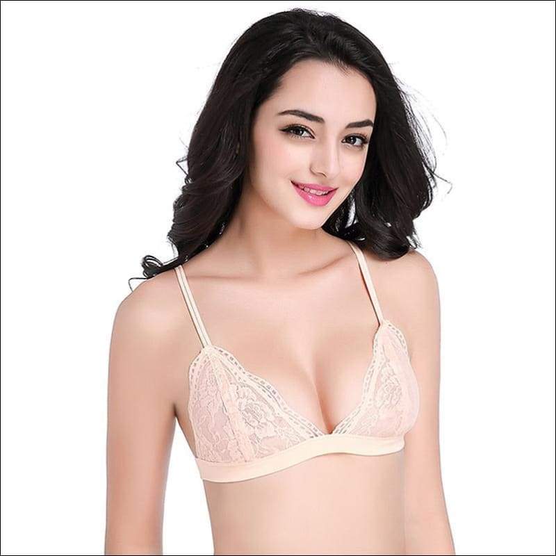 Ultra-Thin Breathable Adjustable Lace Rimless Underwear Bra 