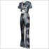 Un-Goua Printed Short-Sleeve T-shirts Flare Trousers Set
