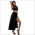 Underwear And See-through Lace Tops high Split Skirt Three-Piece Set