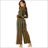 Unique Crossing Design Crop Top Wide-leg Pants Set