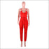 Unique Frilled Waistline Belted Slip Jumpsuits