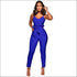 Unique Frilled Waistline Belted Slip Jumpsuits