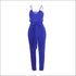Unique Frilled Waistline Belted Slip Jumpsuits