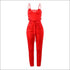 Unique Frilled Waistline Belted Slip Jumpsuits