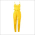 Unique Frilled Waistline Belted Slip Jumpsuits