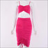 Unique Pleated Drawstring Pattern Cropped Camis Tight Skirt Set