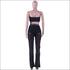 Unique Rhinestone Fixed Design Tube Top See-through Pants Set