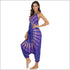 V-neck Backless Graphic Print Loose Wide Leg Sling