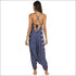 V-neck Backless Graphic Print Loose Wide Leg Sling