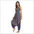 V-neck Backless Graphic Print Loose Wide Leg Sling