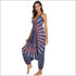 V-neck Backless Graphic Print Loose Wide Leg Sling