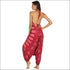V-neck Backless Graphic Print Loose Wide Leg Sling