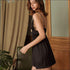 V-neck Backless Lace Mini Nightdress And Panty Set