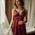 V-neck Backless Lace Mini Nightdress And Panty Set