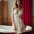 V-neck Backless Lace Mini Nightdress And Panty Set