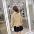 V-neck Design Irregular Hemline Sweater