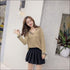 V-neck Design Irregular Hemline Sweater