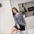 V-neck Design Irregular Hemline Sweater