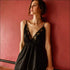 V Neck Lace Mini Nightdress And Panty