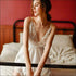 V Neck Lace Mini Nightdress And Panty