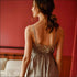 V Neck Lace Mini Nightdress And Panty