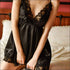 V Neck Lace Mini Nightdress And Panty