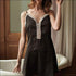 V-neck Lace Mini Sleep Dress And Panty Set