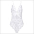 V-neck Lace Patchwork Plus Size Sling Bodysuits