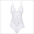 V-neck Lace Patchwork Plus Size Sling Bodysuits