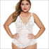 V-neck Lace Patchwork Plus Size Sling Bodysuits