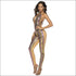 V-neck Lace-up Backless Sequins Tight Jumpsuits