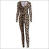 V-neck Lace-up Long-sleeve Jumpsuits